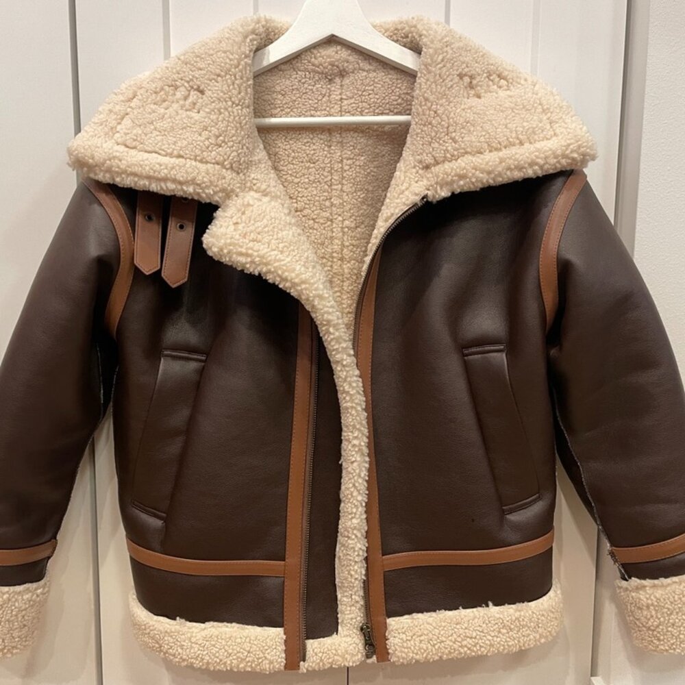 Women Leather Faux Fur Jacket from Japan SNIDEL (One Size)